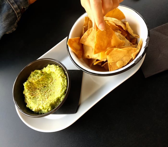 Guacamole and Nachos at Lulu Barcelona