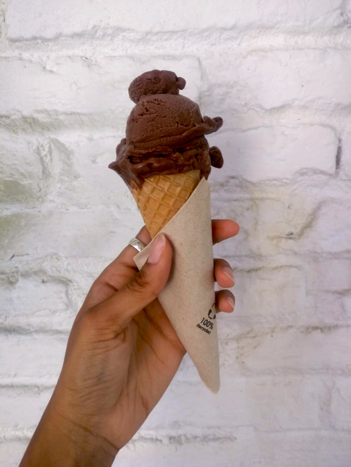 Brownie with Chocolate Hazelnut Ice Cream