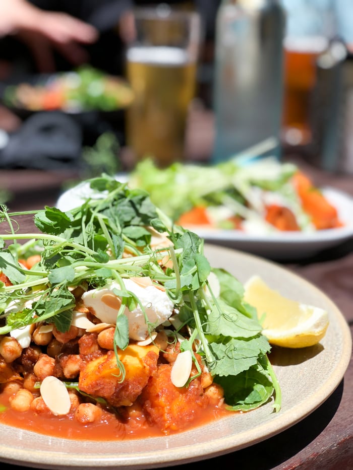 Tomato, Chickpea And Pumpkin Estafado + Loaded Sweet Potato