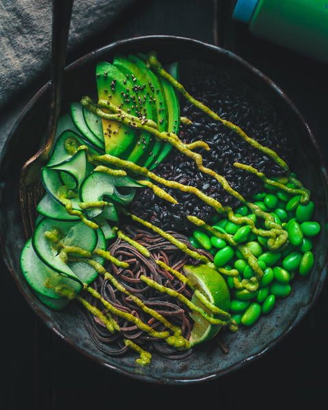 Vegan Pesto Greens Bowl Recipe