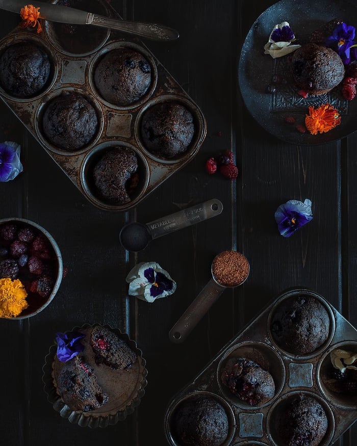 Rustic Mint & Chip Muffins