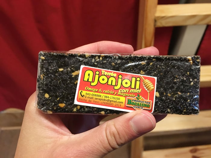 Peru black sesame and honey bar