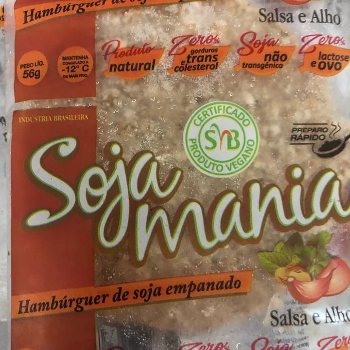 photo of Soja Mania Hamburguer de Soja empanado Salsa e Alho shared by @fernandaaa on  29 Jul 2022 - review