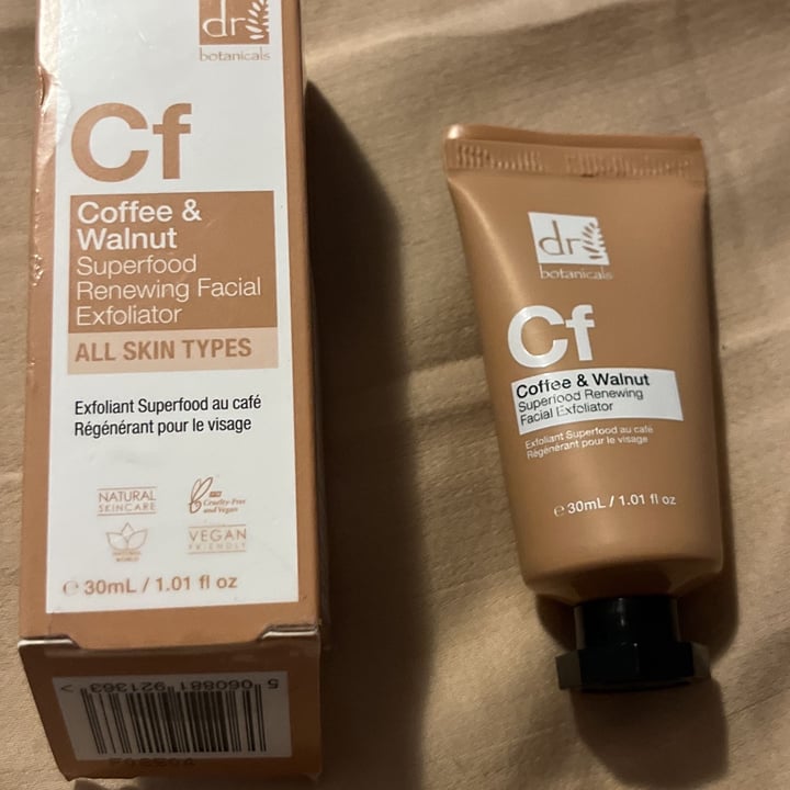 review photo of Dr. Botanicals Coffe & Walnut Suoerfood Renewing Facial Exfoliator shared by @mollyread on 21 May 2022 - review