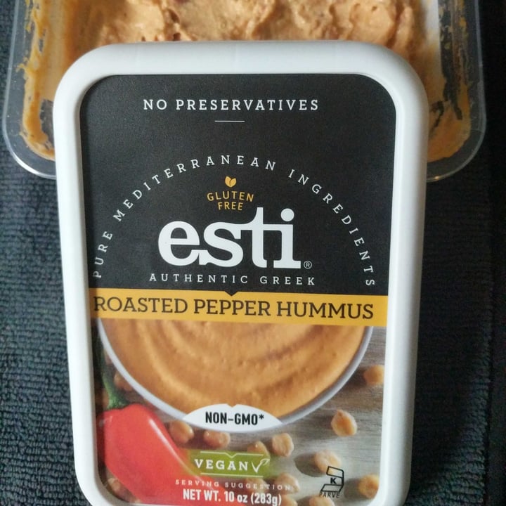 review photo of Esti roasted red pepper hummus shared by @plantbasednoob on 03 Jan 2021 - review