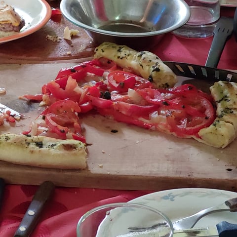 Pizza vegana con hummus, Receta