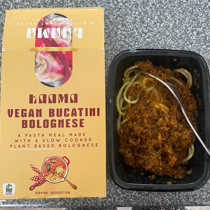 photo of Kaama Vegan Bucatini Bolognese shared by @jackyvw on  29 Oct 2022 - review