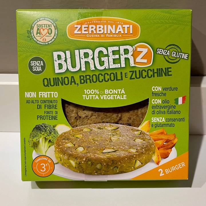 photo of Zerbinati Burger'Z Quinoa, Broccoli e Zucchine shared by @enri85 on  21 Jun 2022 - review