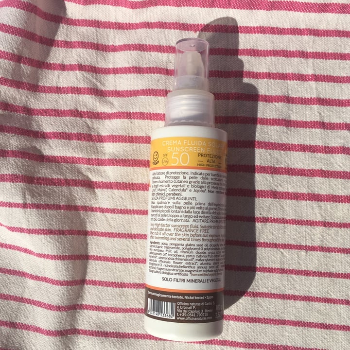 photo of Officina naturae Crema solare protezione 50 shared by @annamarias on  11 Jun 2022 - review