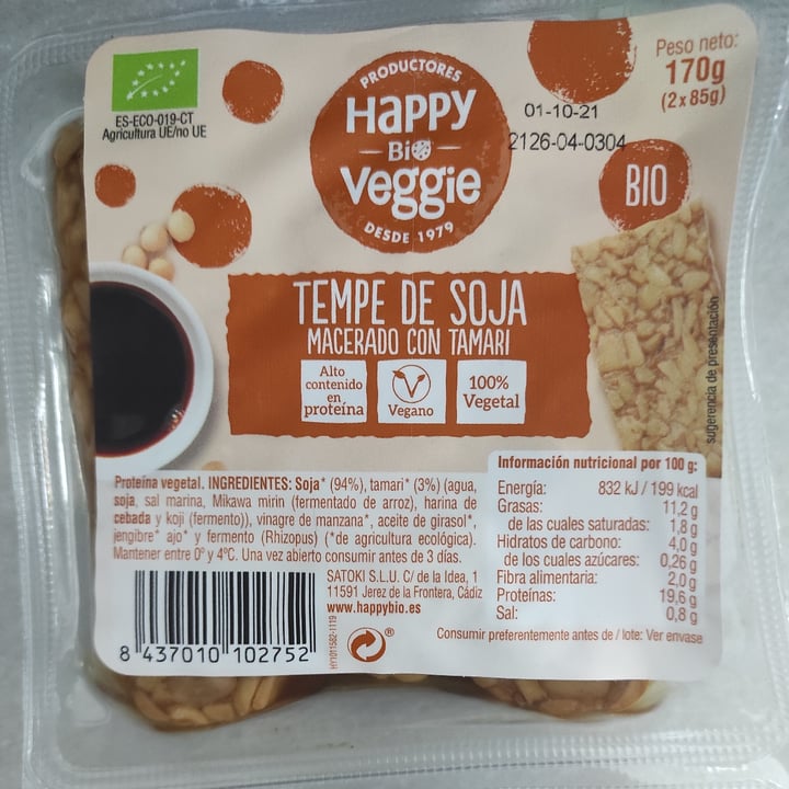 photo of Happy bio Tempé de Soja shared by @veganmummy on  16 Sep 2021 - review