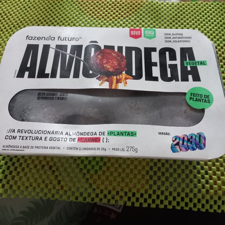 review photo of Fazenda Futuro - Future Farm Almôndega Vegetal shared by @elisabetenogueira on 11 May 2022 - review