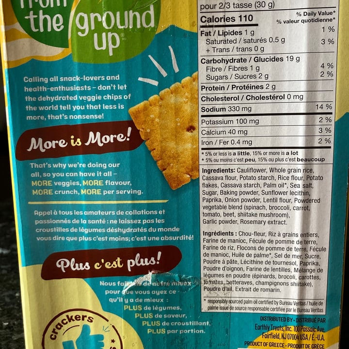 photo of Real Food From The Ground Up Cauliflower Crackers Sea Salt shared by @save-the-planet-2000 on  11 Feb 2021 - review