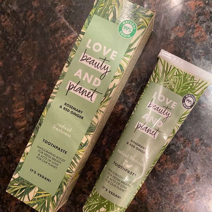 review photo of Love Beauty and Planet Rosemary and ginger toothpaste shared by @giasays on 08 Jun 2020 - review