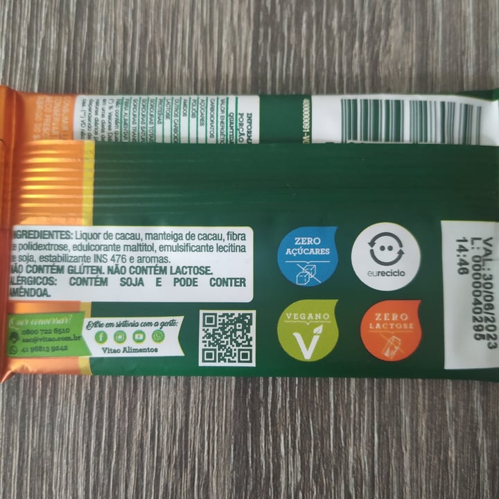 review photo of VITAO Chocolate 50% Cacau shared by @emanoele on 10 Aug 2022 - review