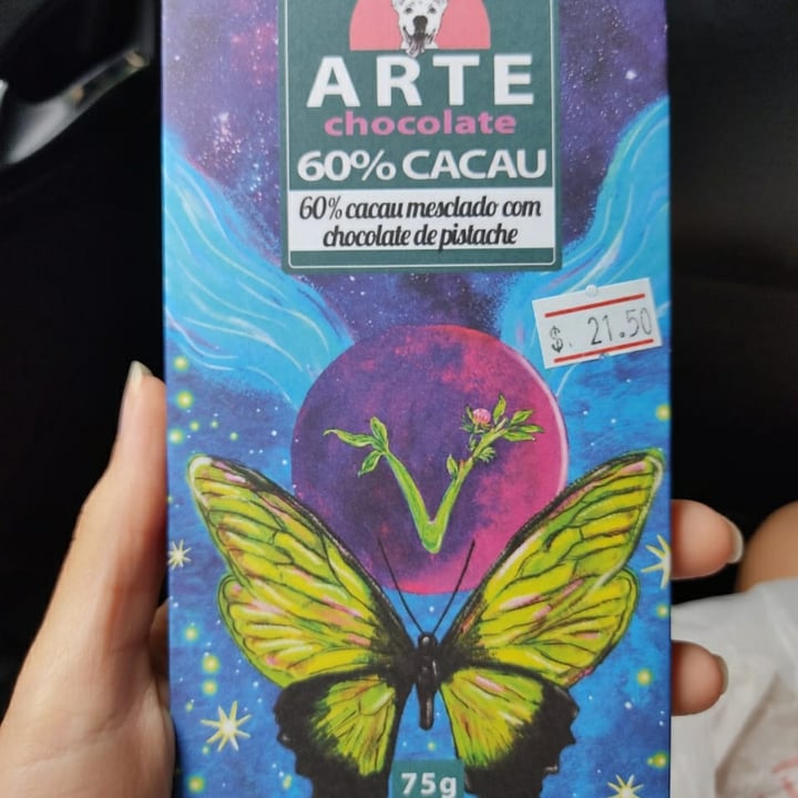 review photo of Arte Chocolate 60% Cacau com Pistache shared by @dudarodrigues on 09 Oct 2022 - review