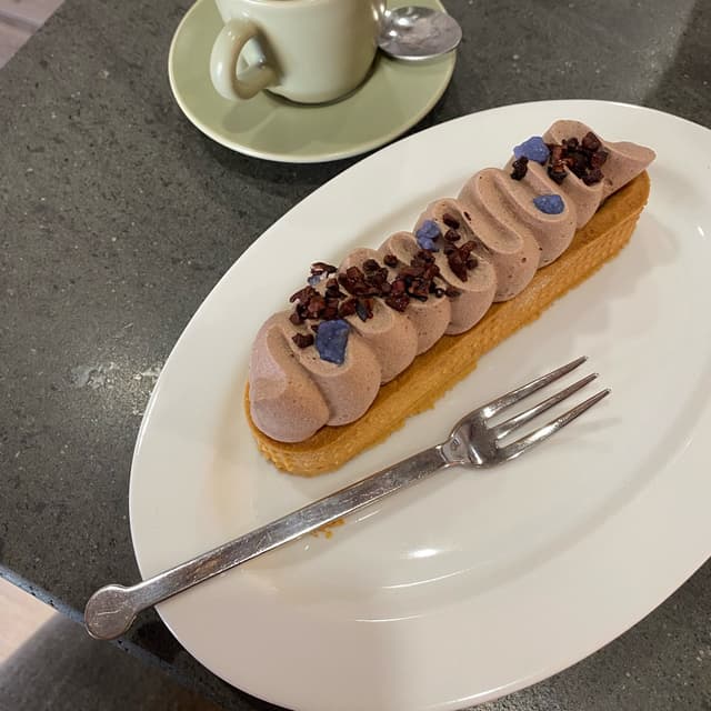 菜肴“Monoporzione Caramello Lavanda”的照片