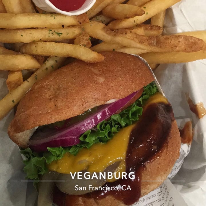 photo of VeganBurg San Francisco Smokey BBQ Burger with Seaweed Fries shared by @kimvillaneda on  06 Jan 2021 - review