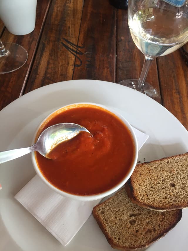 Photo of the dish “Basil and tomato soup”