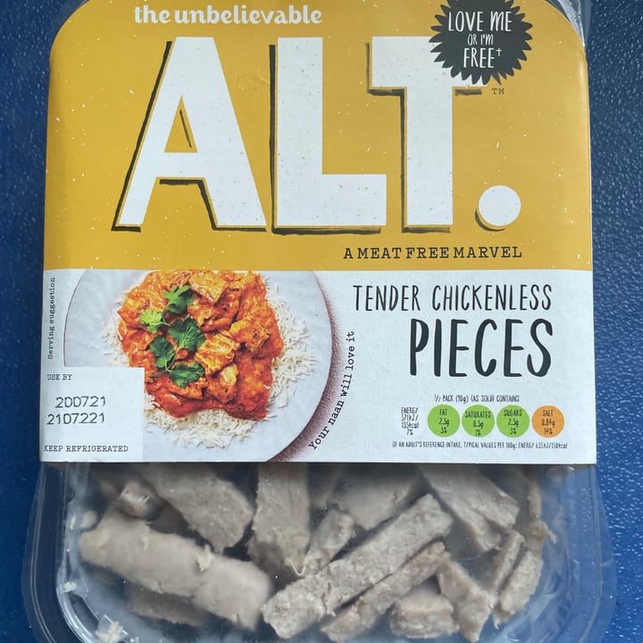 photo of The Unbelievable ALT. Tender chickenless pieces shared by @missykab on  21 Jul 2021 - review