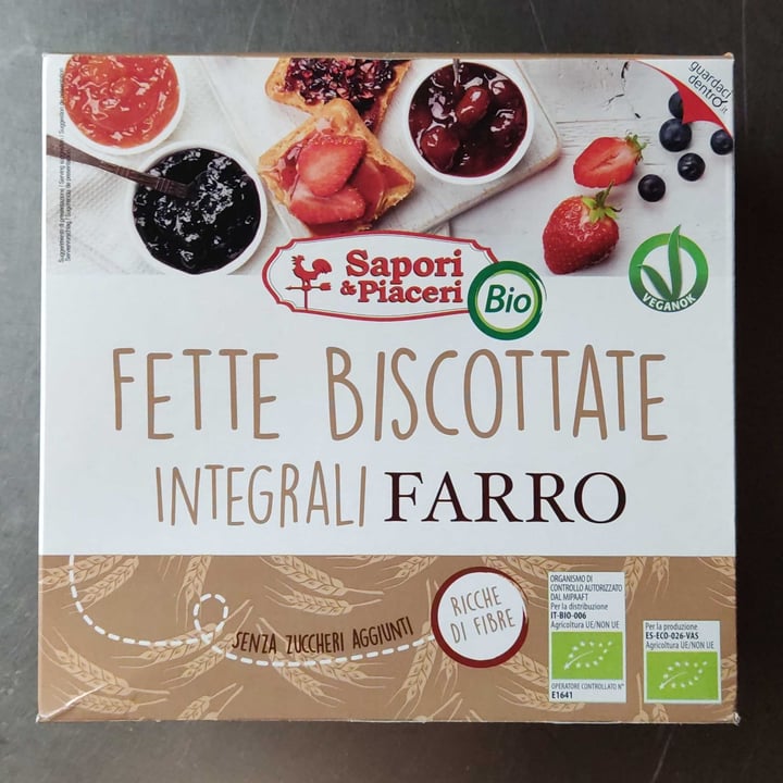 photo of Sapori e Piaceri. fette biscottate integrali farro shared by @andre82 on  28 Jun 2022 - review