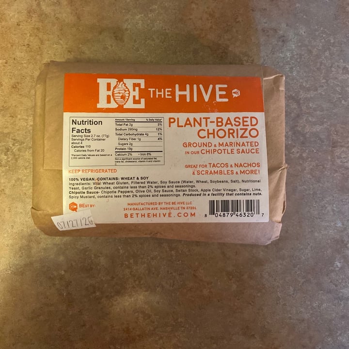 photo of Be The Hive Seitan Chorizo shared by @mattyb on  26 Jul 2020 - review
