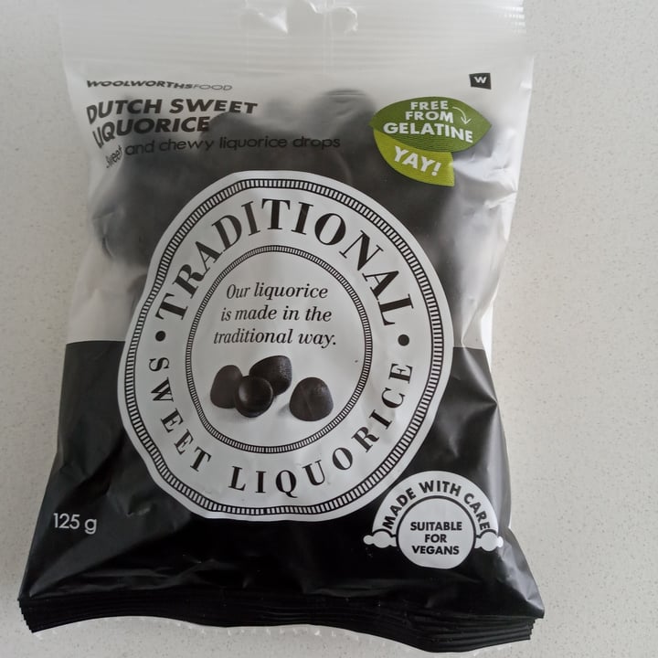 photo of Woolworths Food Dutch Sweet Liquorice shared by @fruitfulfig on  05 Dec 2020 - review