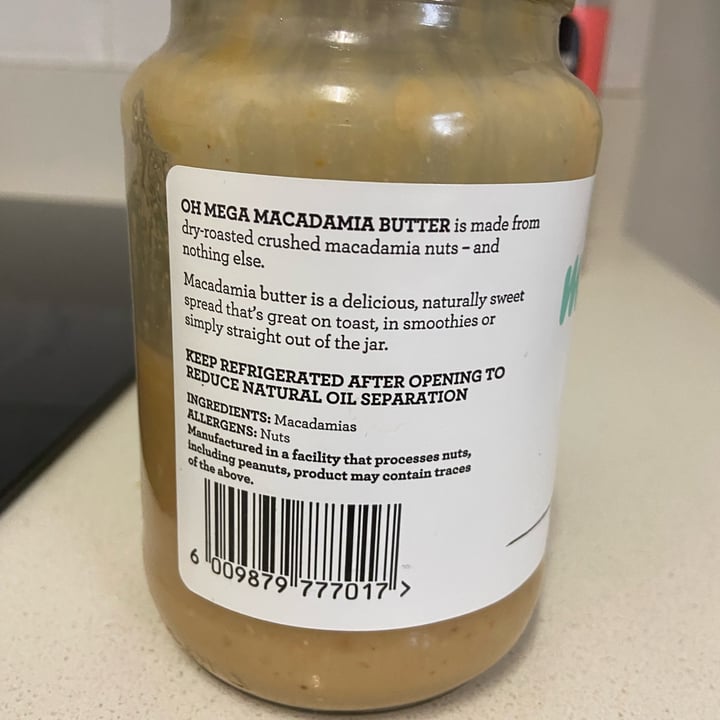 photo of OhMega Macadamia butter shared by @julzcpt on  28 Mar 2022 - review