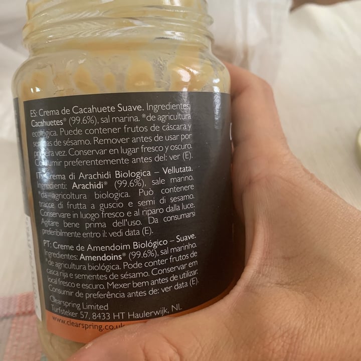 photo of Clearspring Organic peanut butter smooth shared by @catortorella on  07 Mar 2022 - review