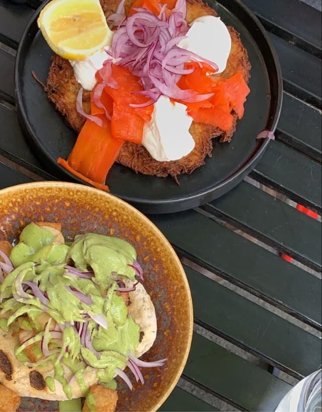 Photo of the dish “Potato pancake With Vegan Lox”