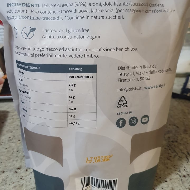 review photo of teisty Farina di Avena Wafer e Nocciola shared by @erikaciardiello12 on 21 May 2022 - review