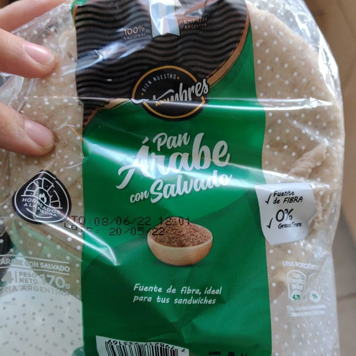review photo of Costumbres Argentinas Pan árabe con salvado shared by @flornoetzel on 29 May 2022 - review