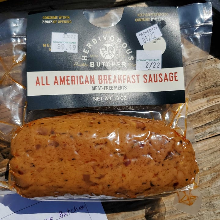 photo of The Herbivorous Butcher All American Breakfast Sausage shared by @naokim21 on  13 Mar 2021 - review