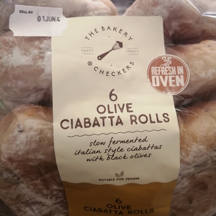 photo of The Bakery @ Checkers Olive Ciabatta Rolls shared by @veganstonergirl on  16 Aug 2021 - review