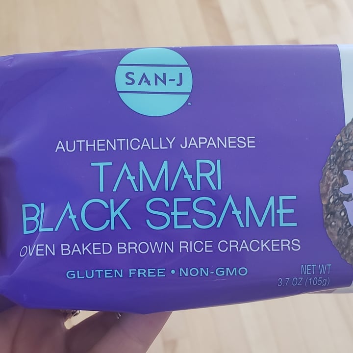 photo of San-J Tamari black sesame crackers shared by @phinabliss on  04 Jul 2022 - review