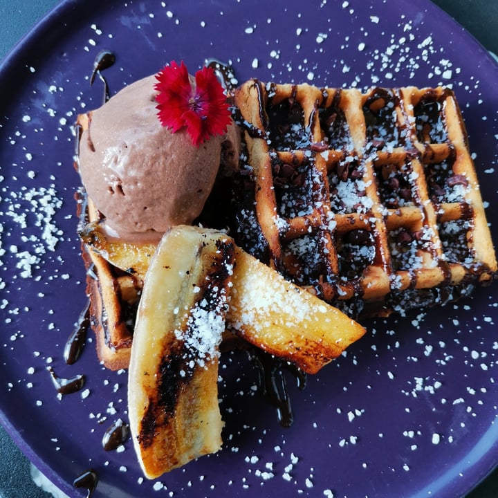 photo of Lexi's Healthy Eatery Choc Chip Protein Waffles shared by @lunascorner on  11 Apr 2021 - review