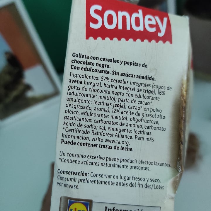 photo of Sondey Cookies con Pepitas de Chocolate sin Azúcar shared by @saruchi on  20 Oct 2021 - review
