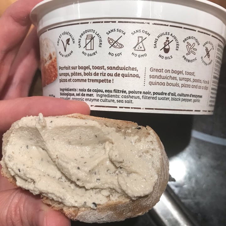 review photo of Rawesome Cashew Cream Cheese garlic & black pepper shared by @maryanarch on 01 Mar 2022 - review