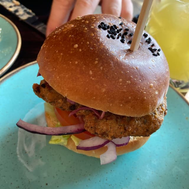 Photo of the dish “Buttermilk Burger With Chipotle Slaw”