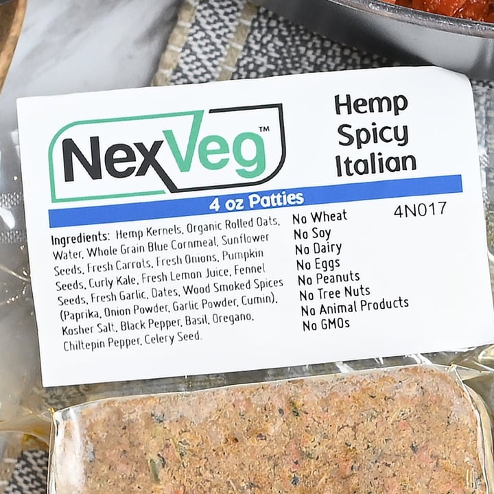 photo of NexVeg Hemp Spicy Italian shared by @tryingveganwithmario on  06 Jan 2020 - review