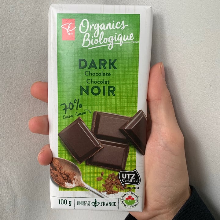 photo of President's Choice Organics 70% Dark Chocolate Bar shared by @beesknees on  24 Nov 2020 - review