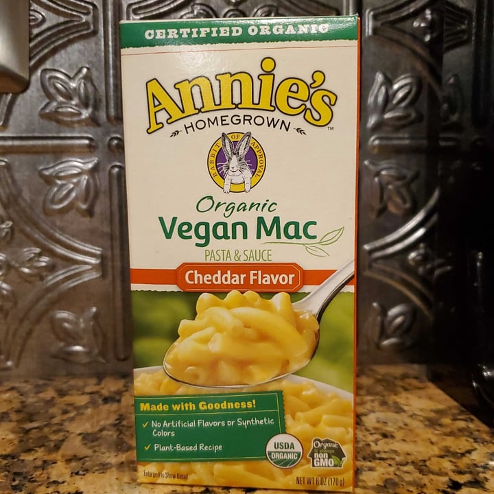 photo of Annie’s Organic Vegan Mac Cheddar Flavor shared by @561veggies on  28 Jun 2021 - review