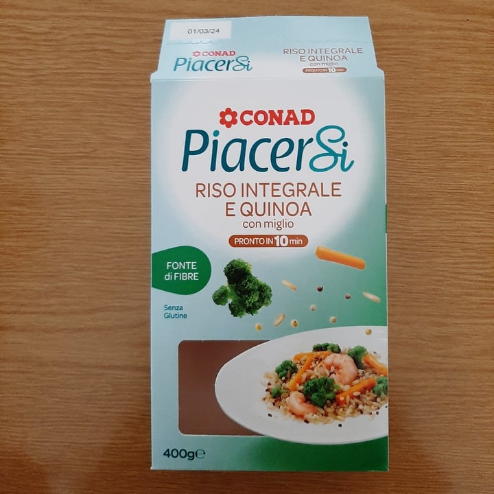 photo of Piacersi | Conad Riso integrale e quinoa con miglio shared by @giuliaheart89 on  30 Apr 2022 - review
