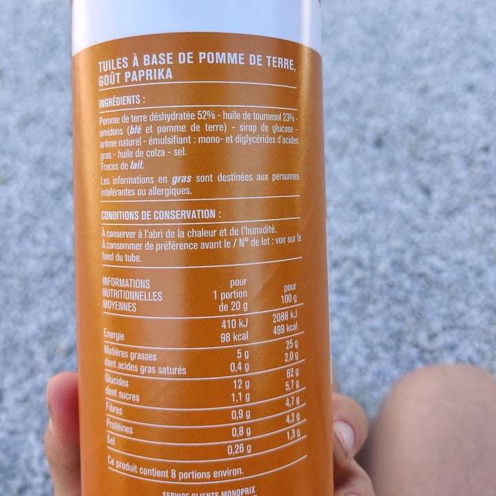 review photo of Monoprix Tuiles goût paprika shared by @ausra12321 on 11 Jul 2022 - review