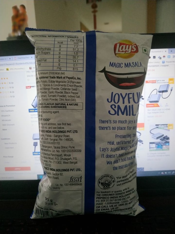 photo of Lay's Potato Chips India’s Magic Masala Flavour shared by @thebackpacker on  07 Mar 2020 - review