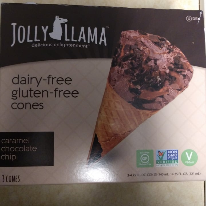 photo of Jolly Llama Caramel Chocolate Chip DF GF Cones shared by @miloandmeg on  20 Jun 2021 - review
