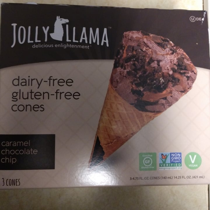 review photo of Jolly Llama Caramel Chocolate Chip DF GF Cones shared by @miloandmeg on 20 Jun 2021 - review