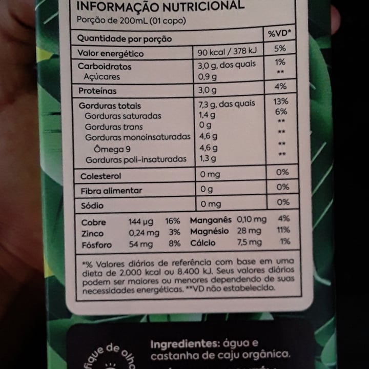 photo of A Tal da Castanha Bebida vegetal shared by @brunamendes on  16 Apr 2022 - review