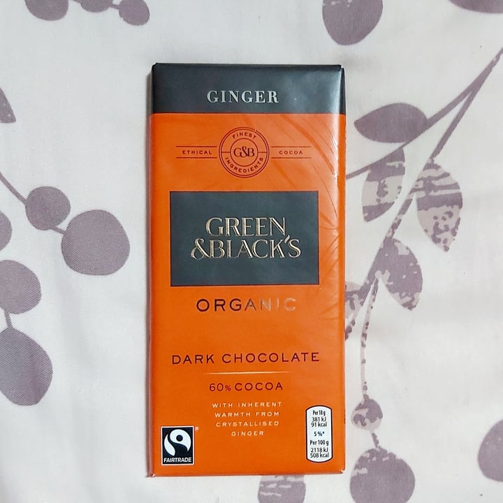 photo of Green & Black's Organic Dark Chocolate with Ginger shared by @herbimetal on  22 Jan 2021 - review