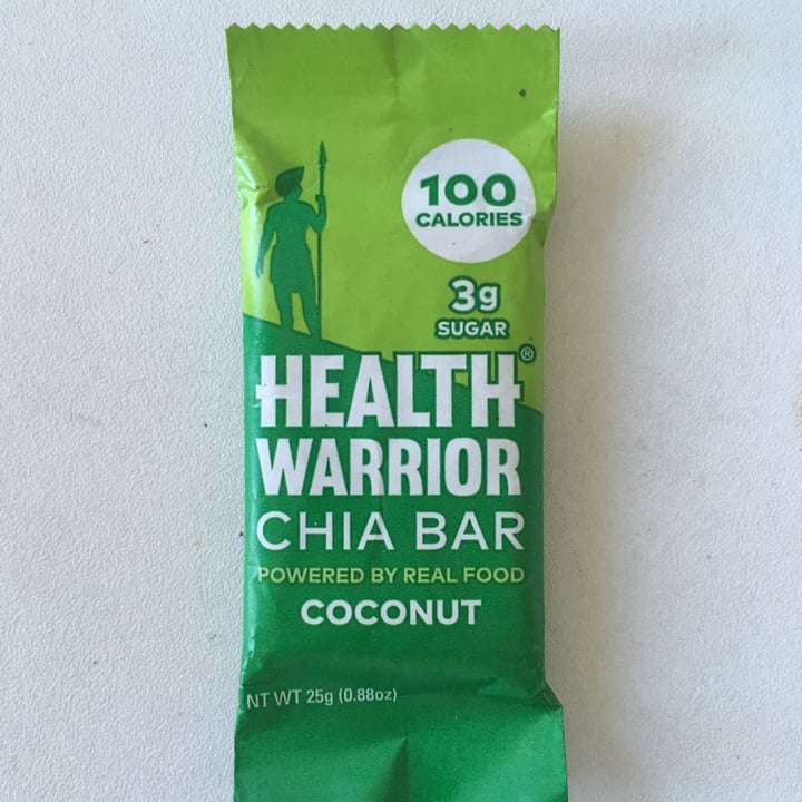 photo of Health Warrior Chia bar coconut shared by @groundturmeric on  23 Sep 2021 - review