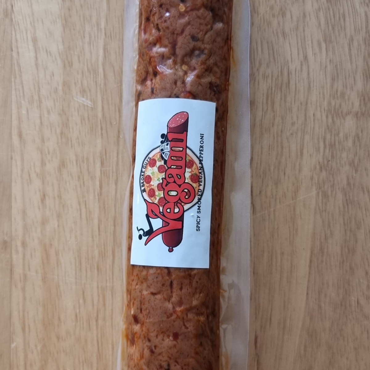 Extra Spicy Smoked Vegan Pepperoni from 2 broke guys - Vegan Product ...